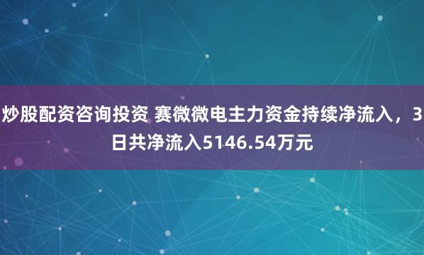 炒股配资咨询投资 赛微微电主力资金持续净流入，3日共净流入5146.54万元